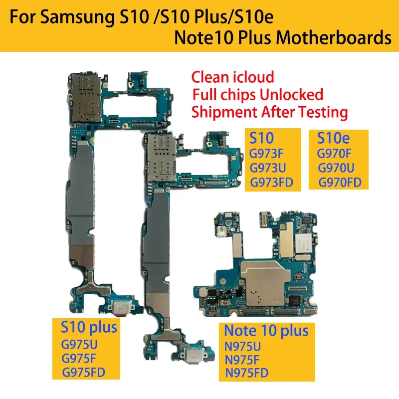 unlocked-logic-board-for-samsung-galaxy-s10-s10plus-s10e-note-10plus-motherboard-tested-full-chip-clean-icloud-replacement-plate