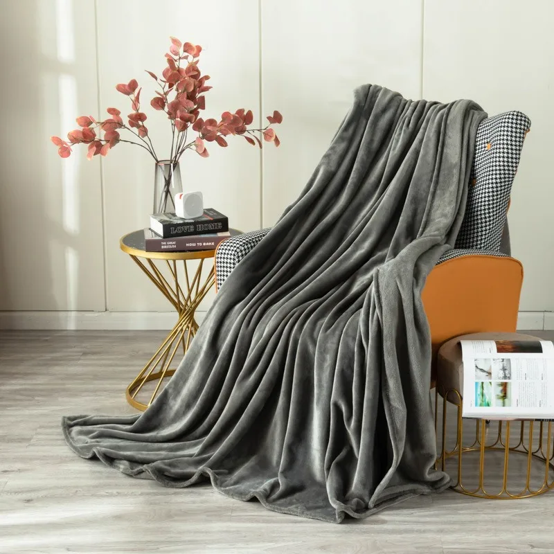 

Soft Blanket for Bedding and Sofa, Warm Flannel Cover Blanket for Office, Air Conditioning and Nap Picnic Blanket