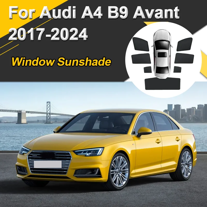 

Автомобильные солнцезащитные козырьки для Audi A4 B9 Avant 2017 2018-2024, солнцезащитные козырьки с магнитной теплоизоляцией, оконные шторы, козырек, автоаксессуары