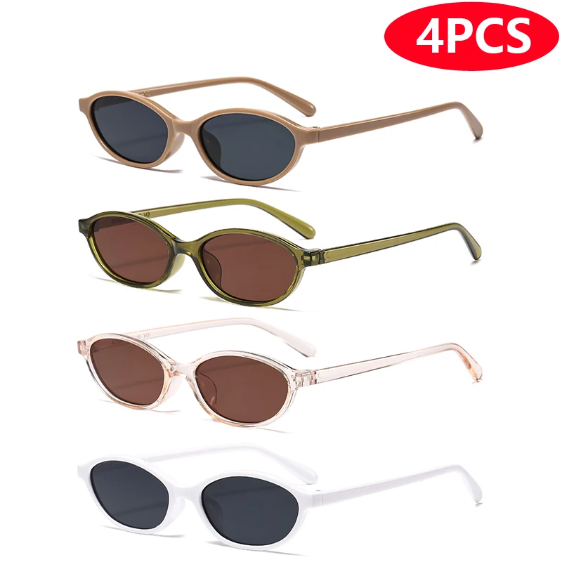 Fahrer Brille 4 stücke/6 stücke Neue Kleine Rahmen Elliptische Sonnenbrille Frauen Einfache Design Gläser Set Mode Retro sonnenbrille Unisex