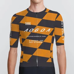 Aogda Pro Air Cycling Jersey for Men,Lightweight Aero Short Sleeve Bike Jersey,Breathable Slim Fit Bicycle Clothing