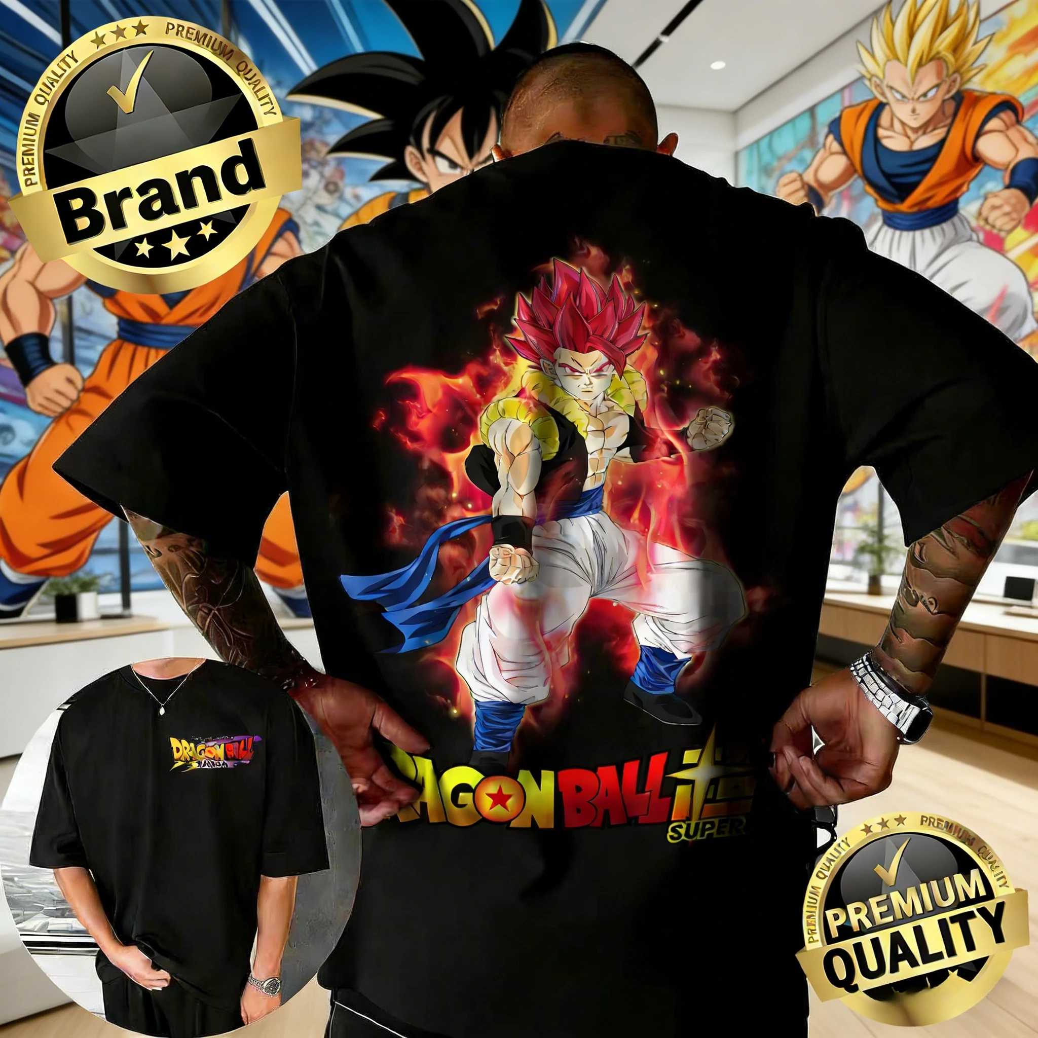 

Dragon Ball Comics Co Branded Printed T-shirt 2026 Summer New Loose Retro Casual Japanese Harajuku Neutral T-shirt Top Y2K.