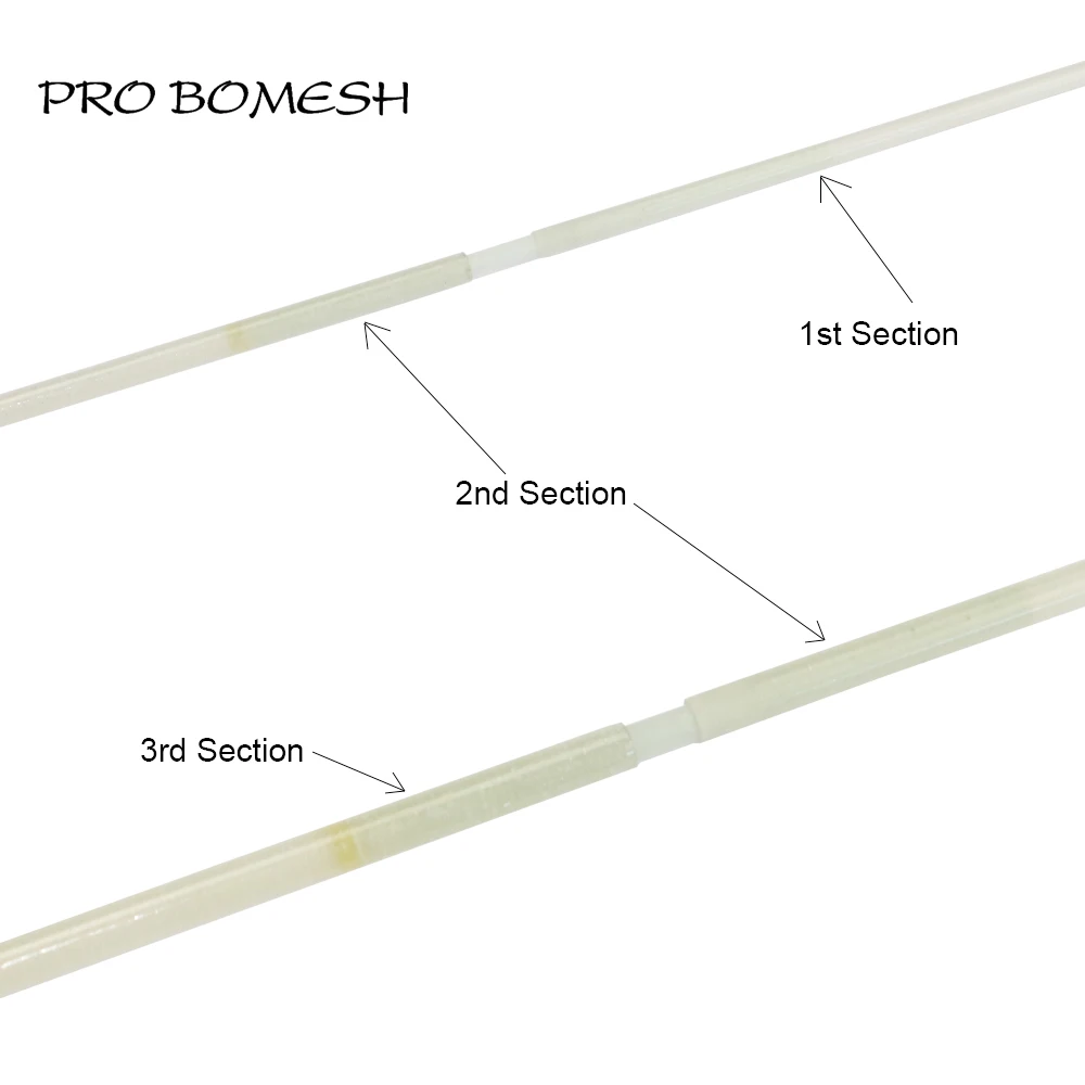 Pro Bomesh 1.43-1.56m 3 Section Hollow Fiber Glass Trout Fishing Rod Blank Travel Fishing Rod Building DIY Component Repair Pole
