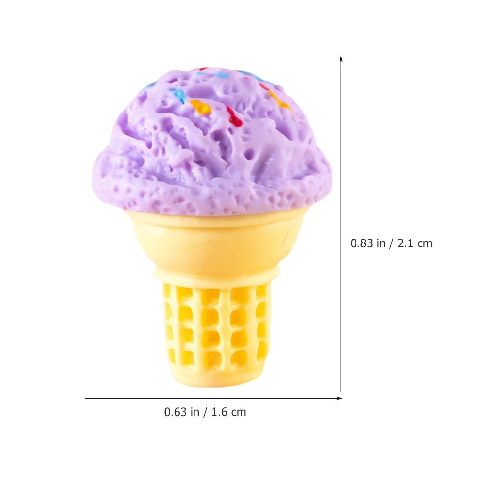 24 pçs mini sorvete resina simulação fingir alimentos mini casa decoração em miniatura adorno de comida cozinha cena acessório