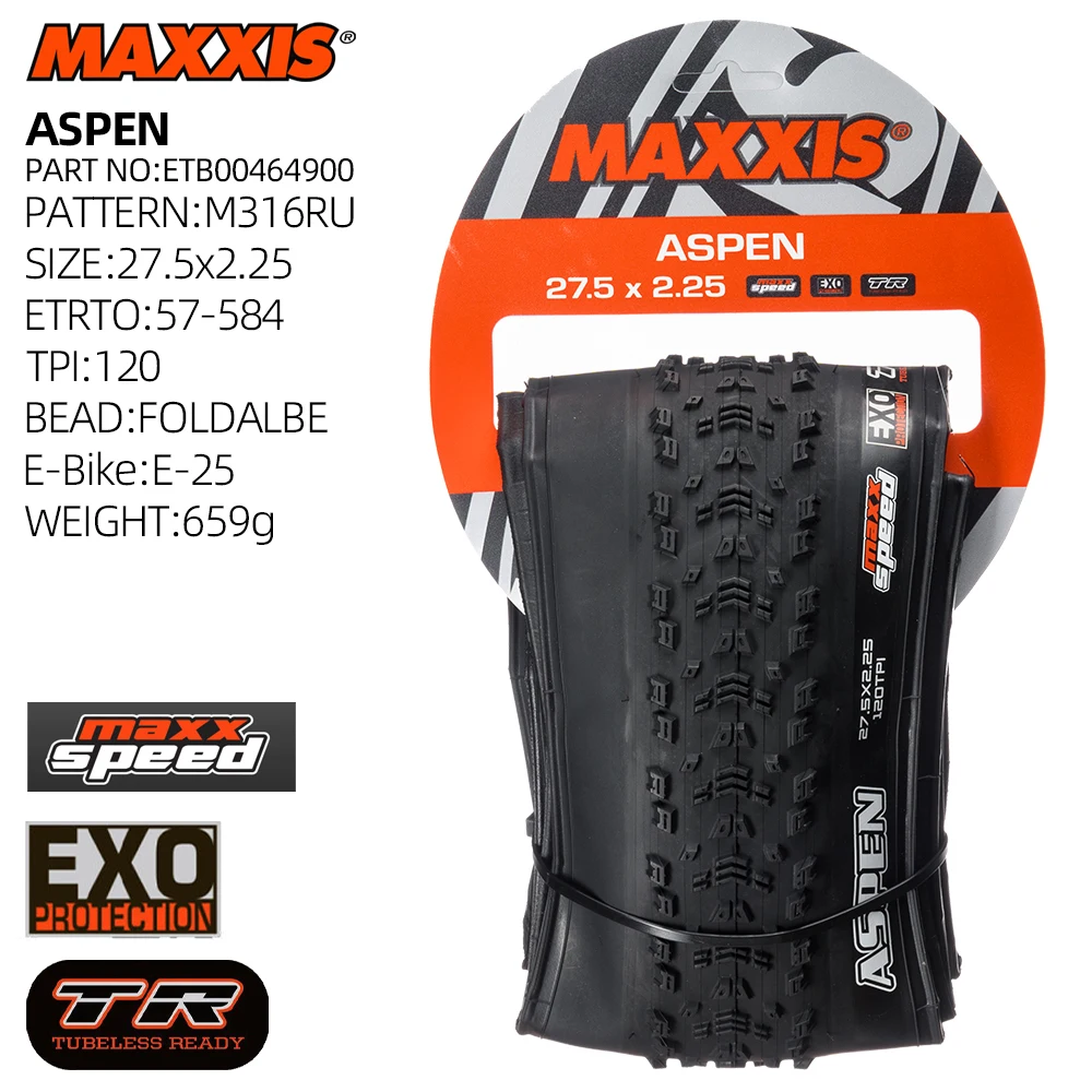 XC MTB MAXXIS ASPEN LIGHT WEIGHT MOUNTAIN BICYCLE TIRE OF MTB BIKE TYRE 27.5 29 inches 29ER 29X2.40WT