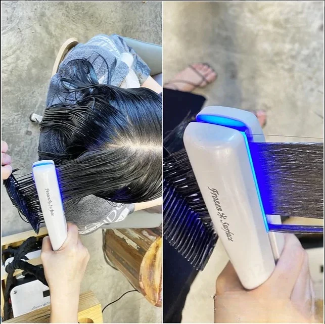 Ice Blue Light Ice Clip Plate Hair Care Instrument, Ice Therapy Hair Repair, Waxing Perm Dye Cream Protein Correction