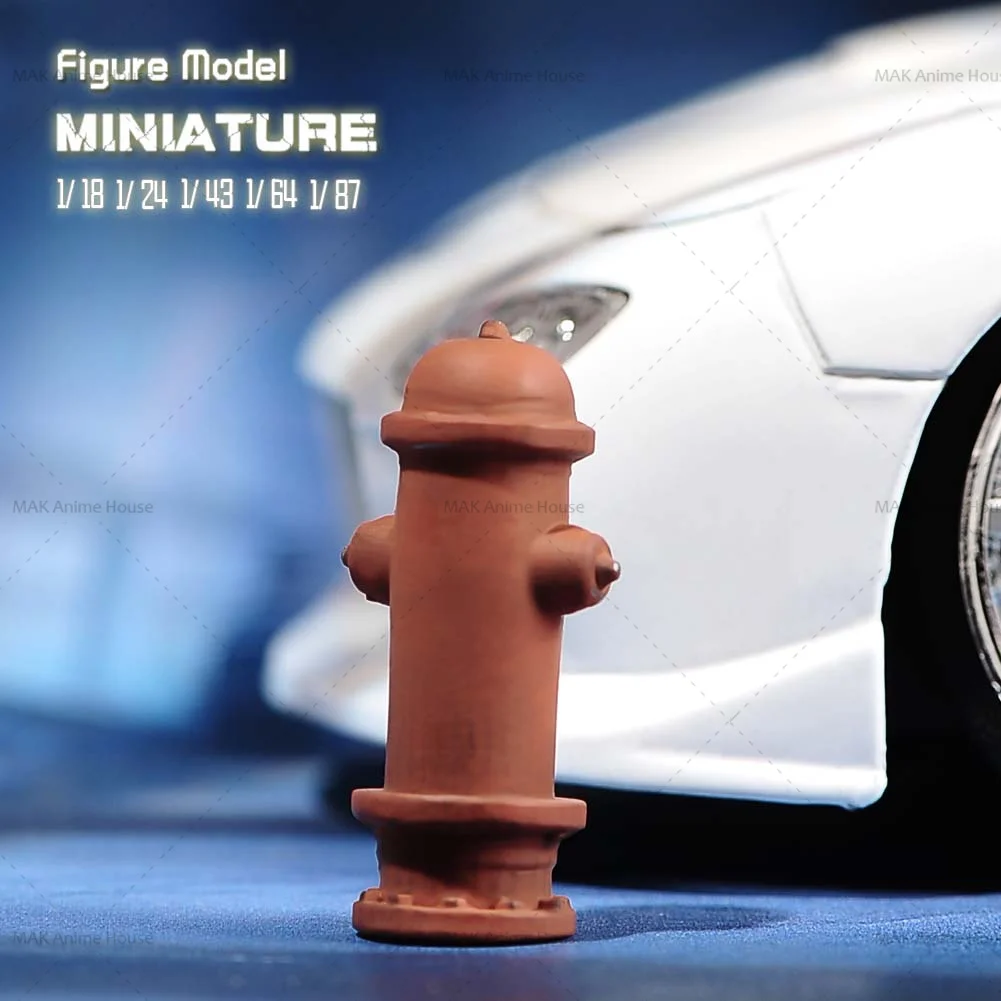Miniatures 1/87 1/64 1/43 1/24 1/18 Figure Old Fire Hydrant Cone Bucket Traffic Safety Street View Doll Model Home Scene Car Toy