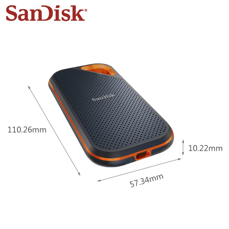 Sandisk-黒の外付けコンピューター,タイプa/c,テラバイト,2テラバイト,1テラバイト,ssd,e81,Extreme Pro,ラップトップ,高速,3.2