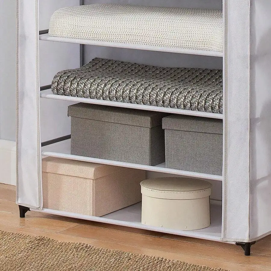 White 10-Shelf Shoe Storage Organizer With Protective Cover, Tall Freestanding Shoe Rack, 30 Pairs Oversize Capacity, Easy