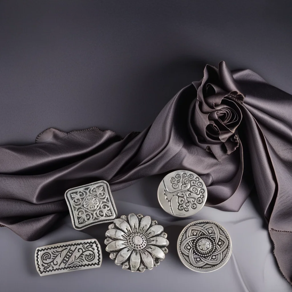 CLYAIYLC Mixed Antique Silver Flower Decorative Metal Buttons for Sewing