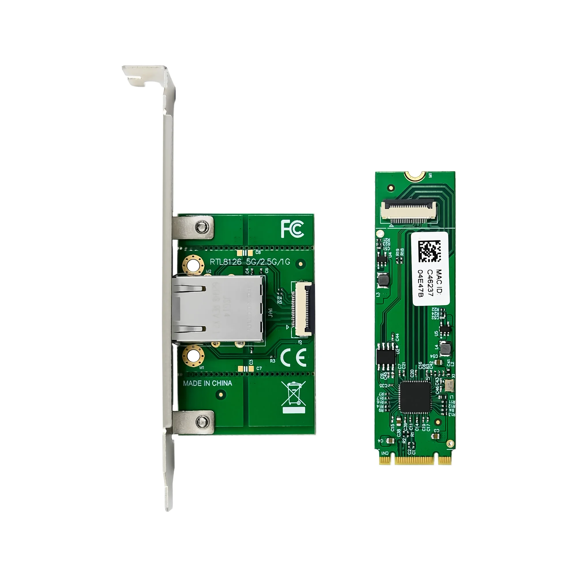 SUNWEIT ST7471 M.2 B + M RTL8126 5G سطح المكتب NIC Single-RJ45 5G/2.5G/1G/10/100M محول الشبكة الداخلي السلكي FCC/CE معتمد
