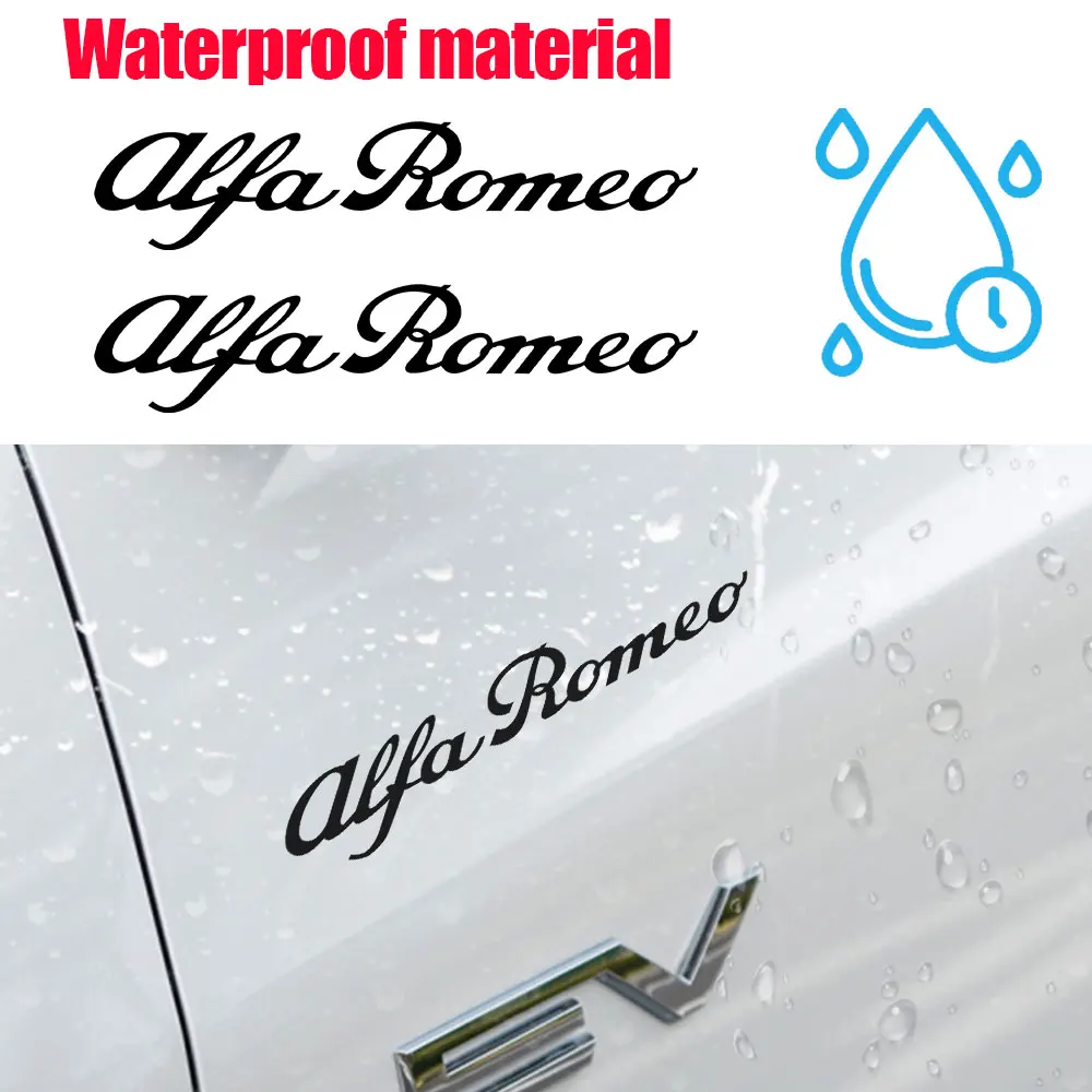 4PCS PVC Car Body Emblem Sticker Badge Decoration Decal For Alfa Romeo Sportiva 147 156 159 Stelvio Giulia Giulietta MiTo Tonale