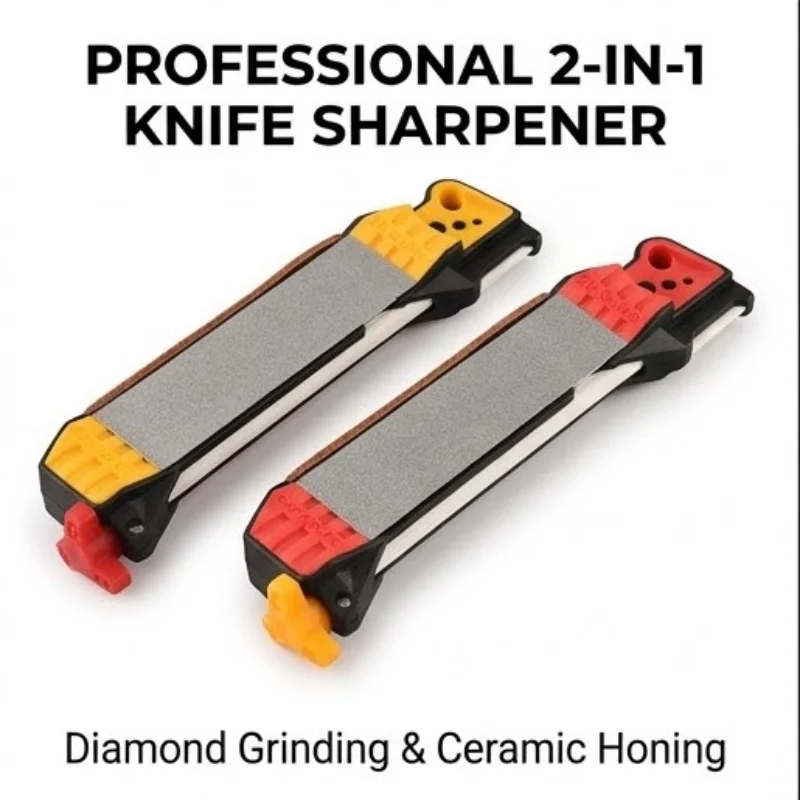 Multifunctional Kitchen Knife Sharpener Machine Portable Outdoor Fast Sharpening Tool Diamond Sharpening Stone BBQ Camping Home