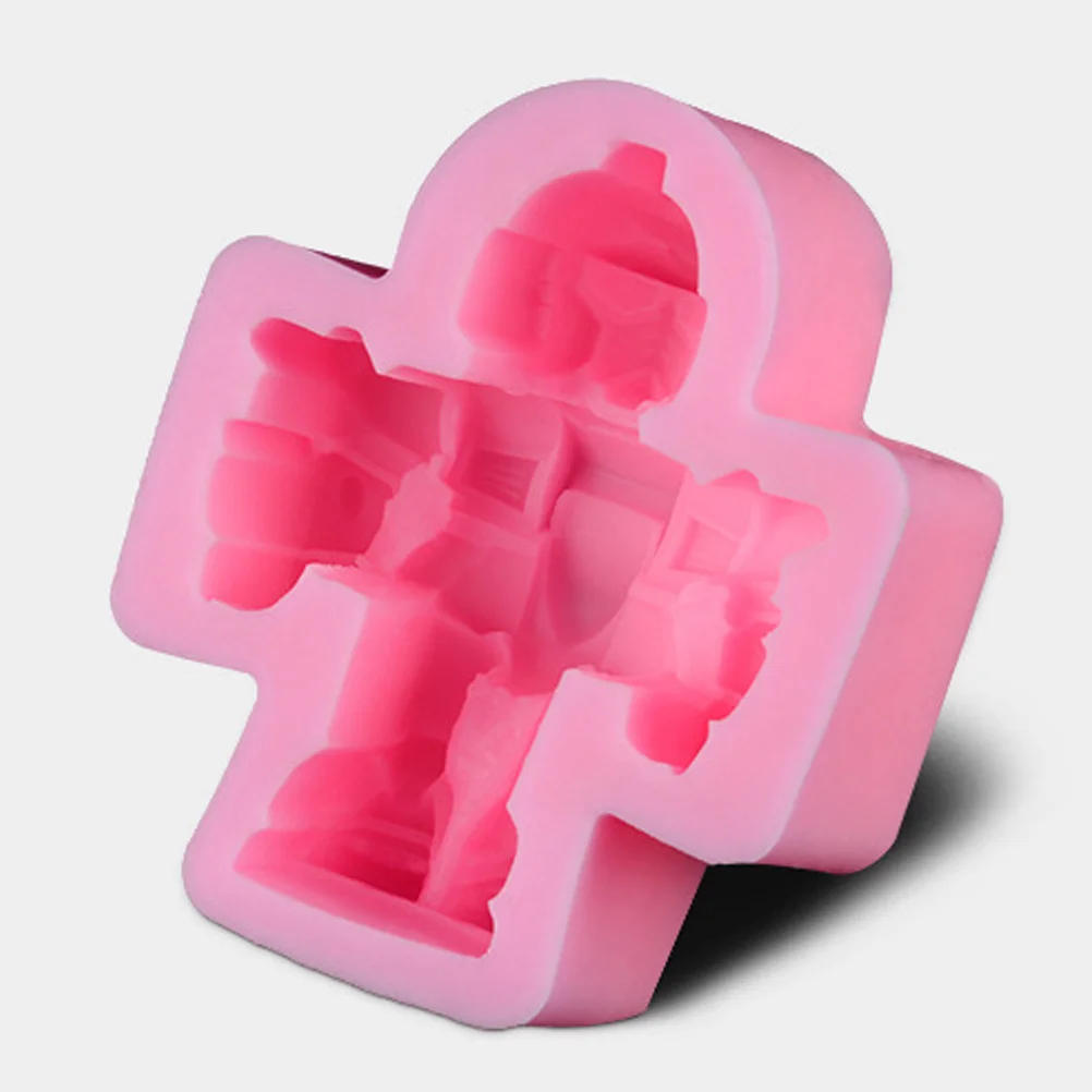 

3D Robot Shape Silicone Cake Baking Mold Flexible DIY Fondant Mold Decorating Supplies for Chocolate Pudding Polymer Clay