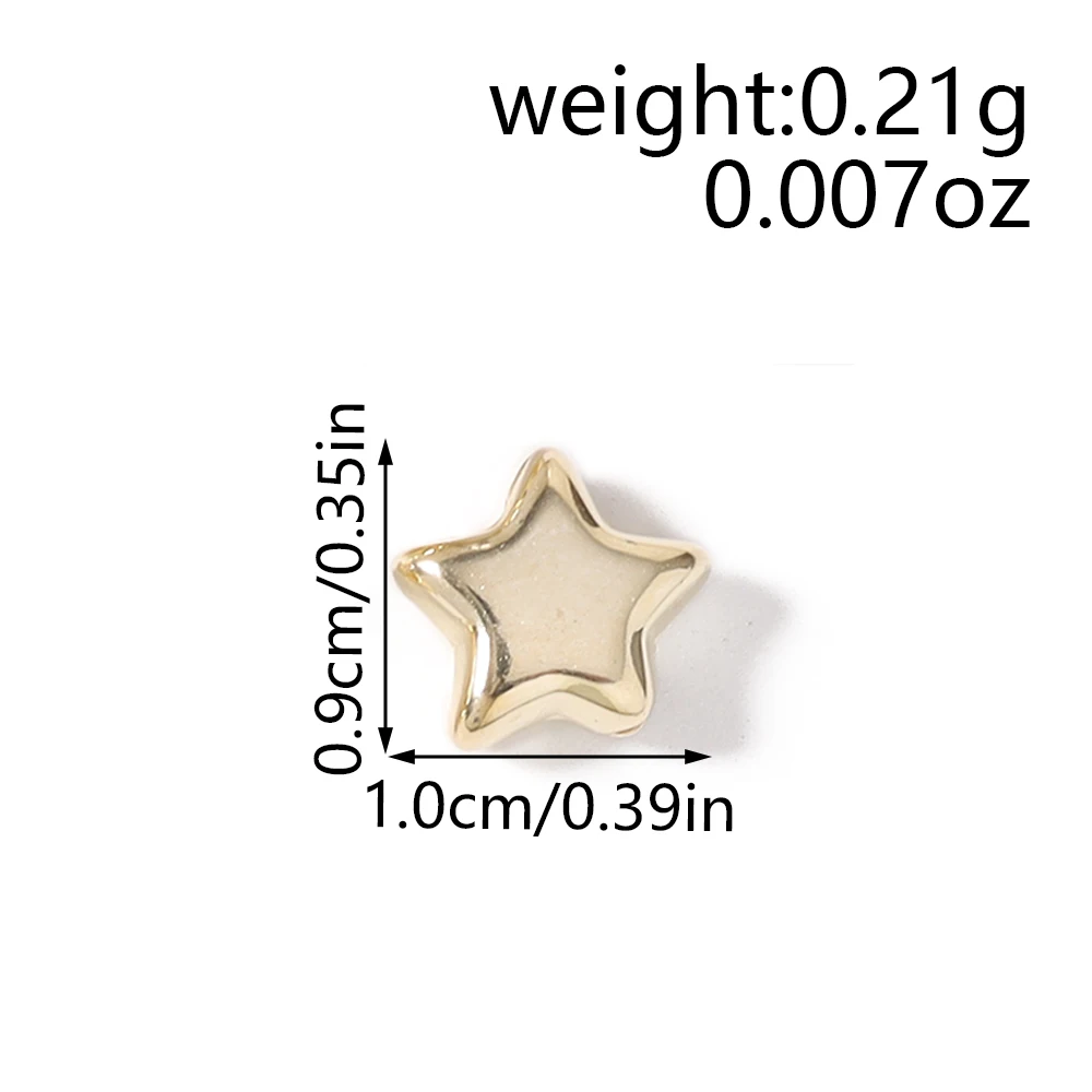 Leslie 50 Stück 9*10mm Gold Silber Farbe CCB Stern-Anhänger Perlen für Schlüsselanhänger Handgemachte DIY Stern-Anhänger Sommer Strand Schmuck Geschenk – Detail 5