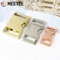 Meetee 2/5Pcs 10-38mm Metal Quick Release Buckle Backpack Strap Adjust Clip Clasp Dog Collar Safety Belt Hook Hardware Accessory 6