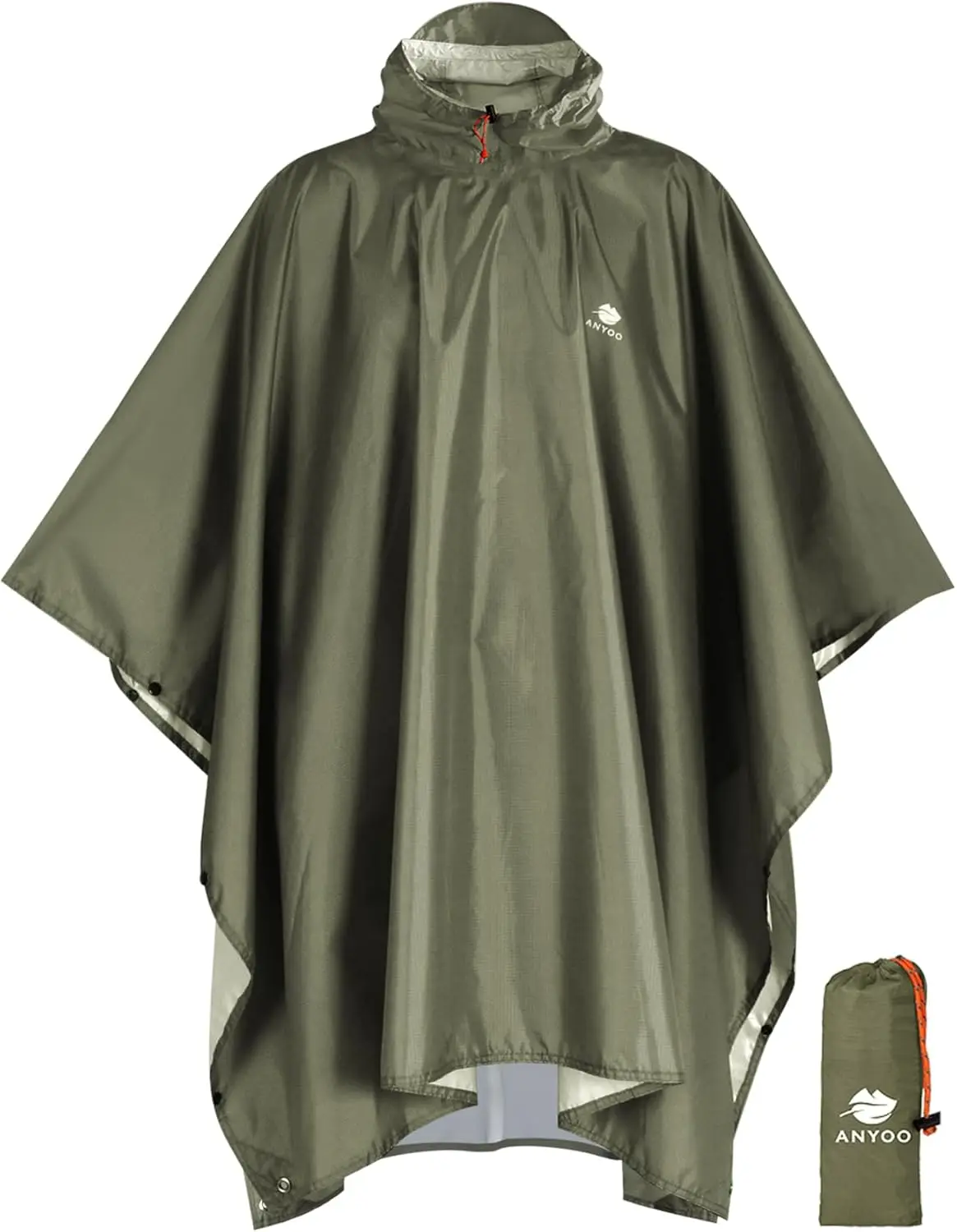 

Hooded Rain Poncho for Adults Waterproof Lightweight Rain Coat for Men Women Reusable Rain Jacket for Emergency Outdoor