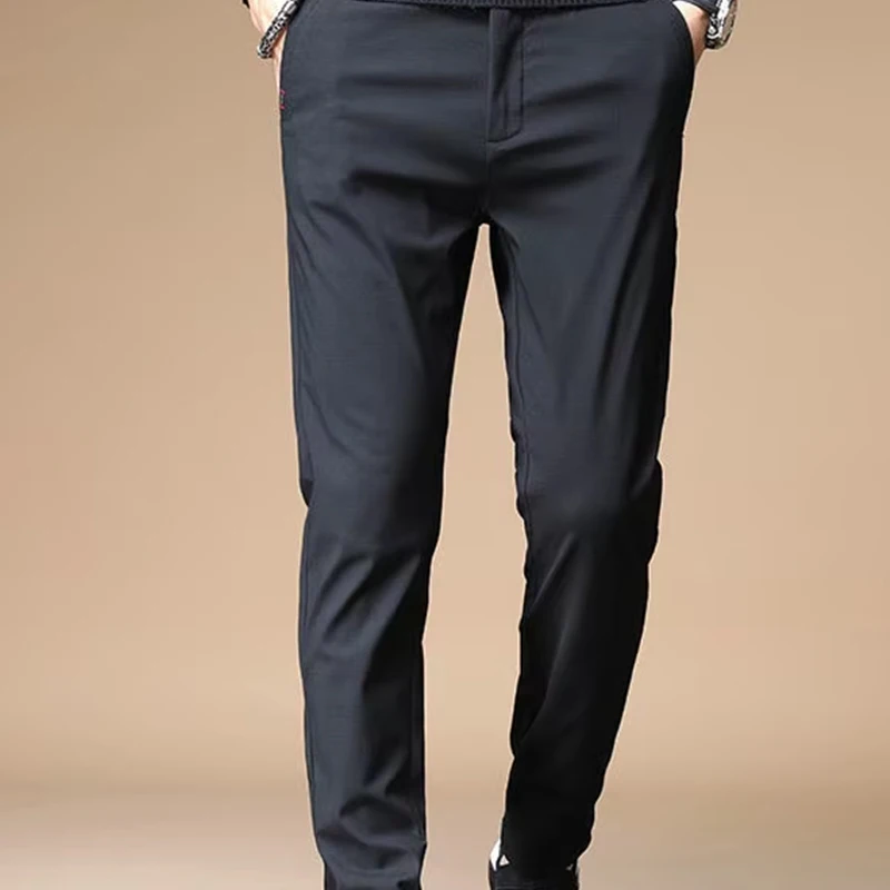 Spring Autumn Elegant Fashion Harajuku Slim Fit Trousers Loose All Match Sport Casual Pants Solid Pockets Straight Leg Pants