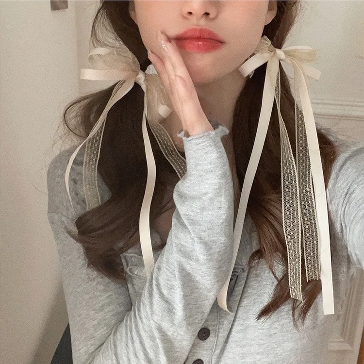 미니 리본 헤어 클립 귀여운 작은 리본 바레트 달콤한 소녀 헤어핀 여성용 패션 헤어 액세서리 데일리 장식