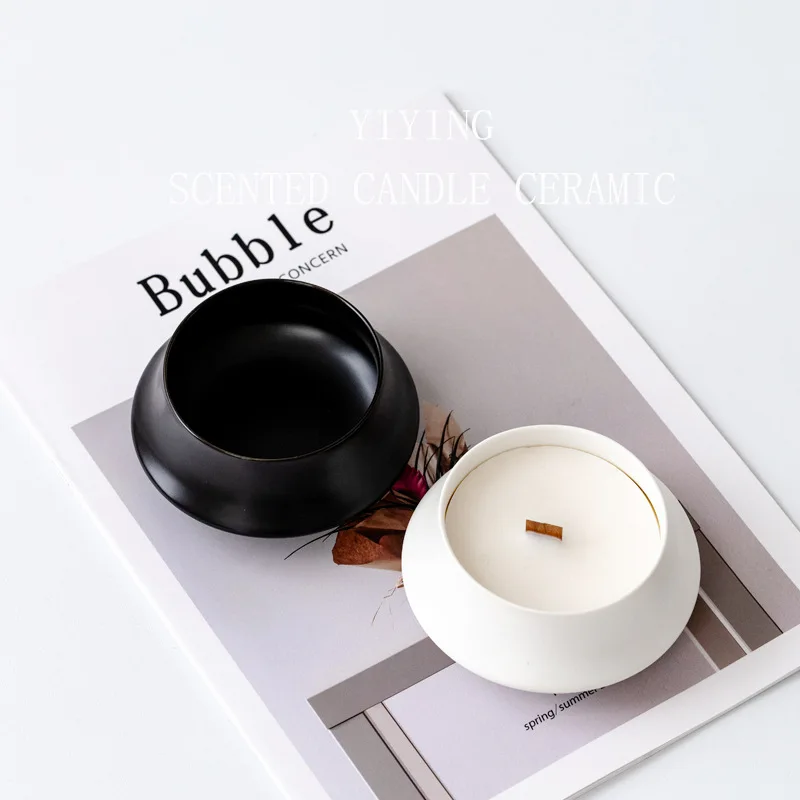 

Creative Ceramic Candle Holder Modern Home Decoration High-end Candle Container Decoration m