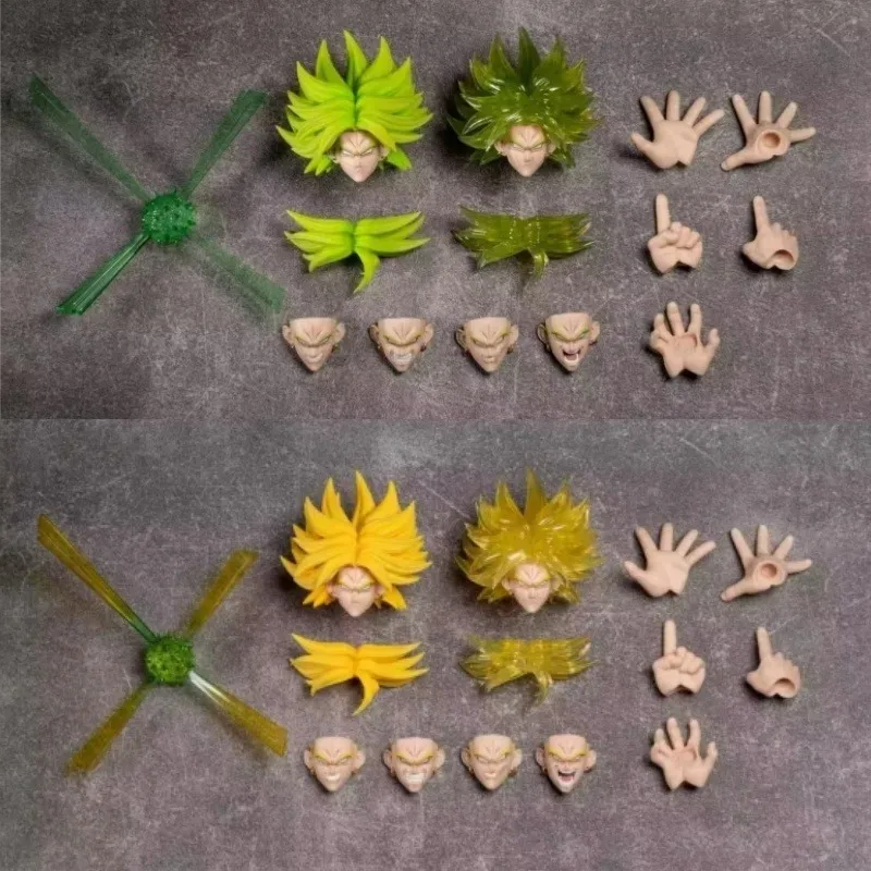 In Stock MODAL Dragon Ball Z SHF SSJ Broly Heads Kit Accessories Headsculpt Anime Action Figures Toys Models PVC Gift - view 2
