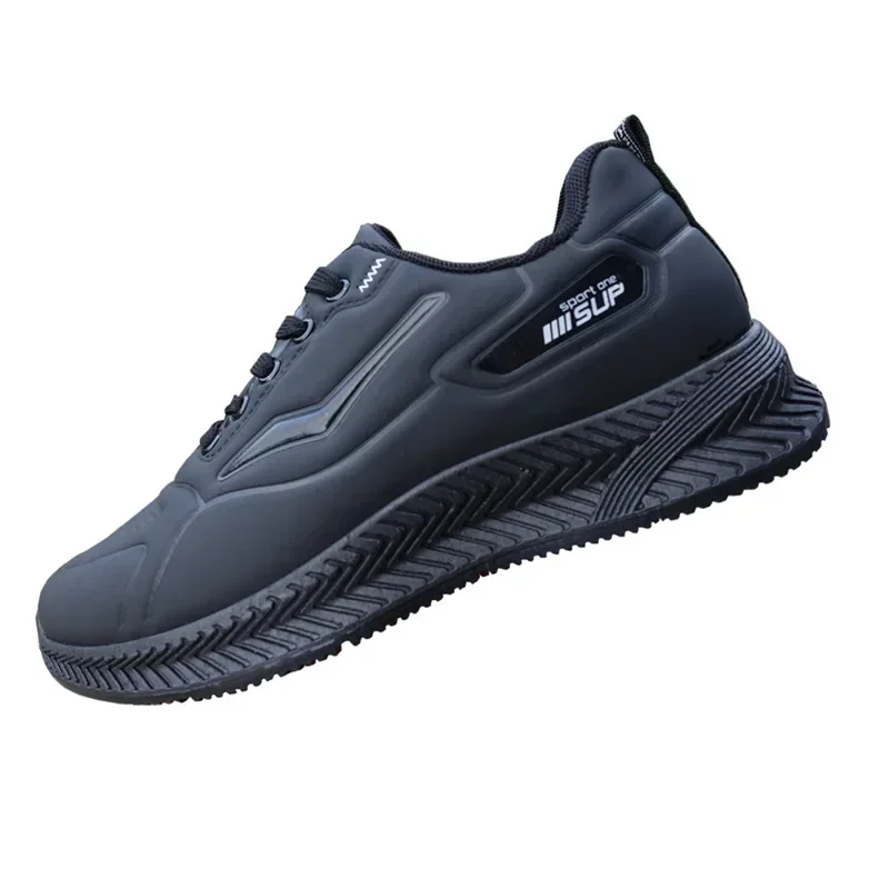 Men\'s Autumn Leather Waterproof Sneakers Man Sports Casual Shoes Black Fashion Work Shoes Man Fashion Sneakers Male Footwear
