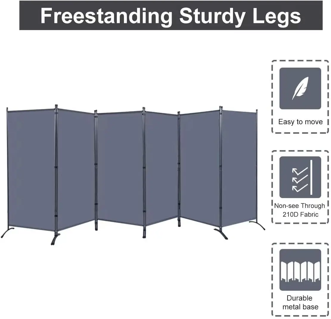 6 Panel Folding Room Divider,204