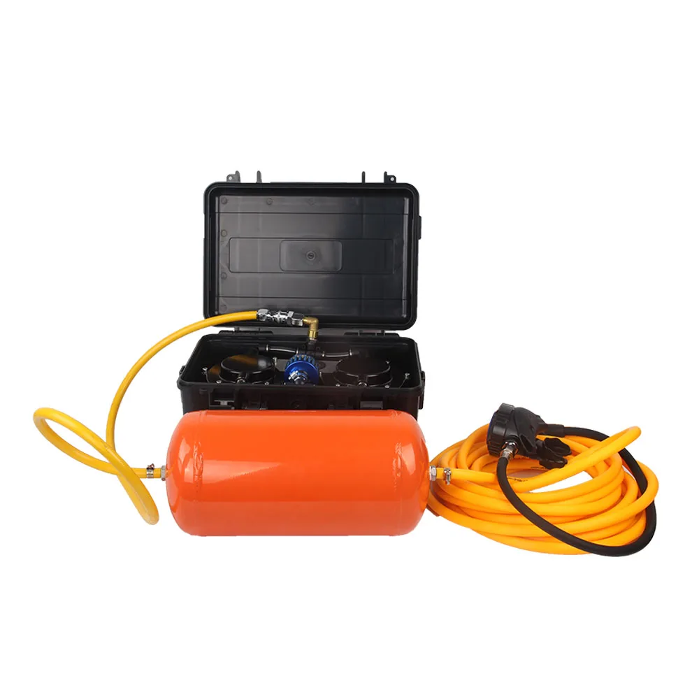 Portable 12V DC Underwater Scuba Diving System for OEM Customization Diaphragm Pump Low Pressure Air Compressor for Diving