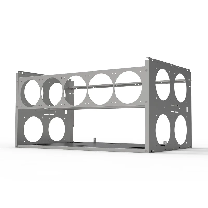 Can stack 6 cards, 8 cards, 10 cards fixed rack, dual power open multi-graphics card rack