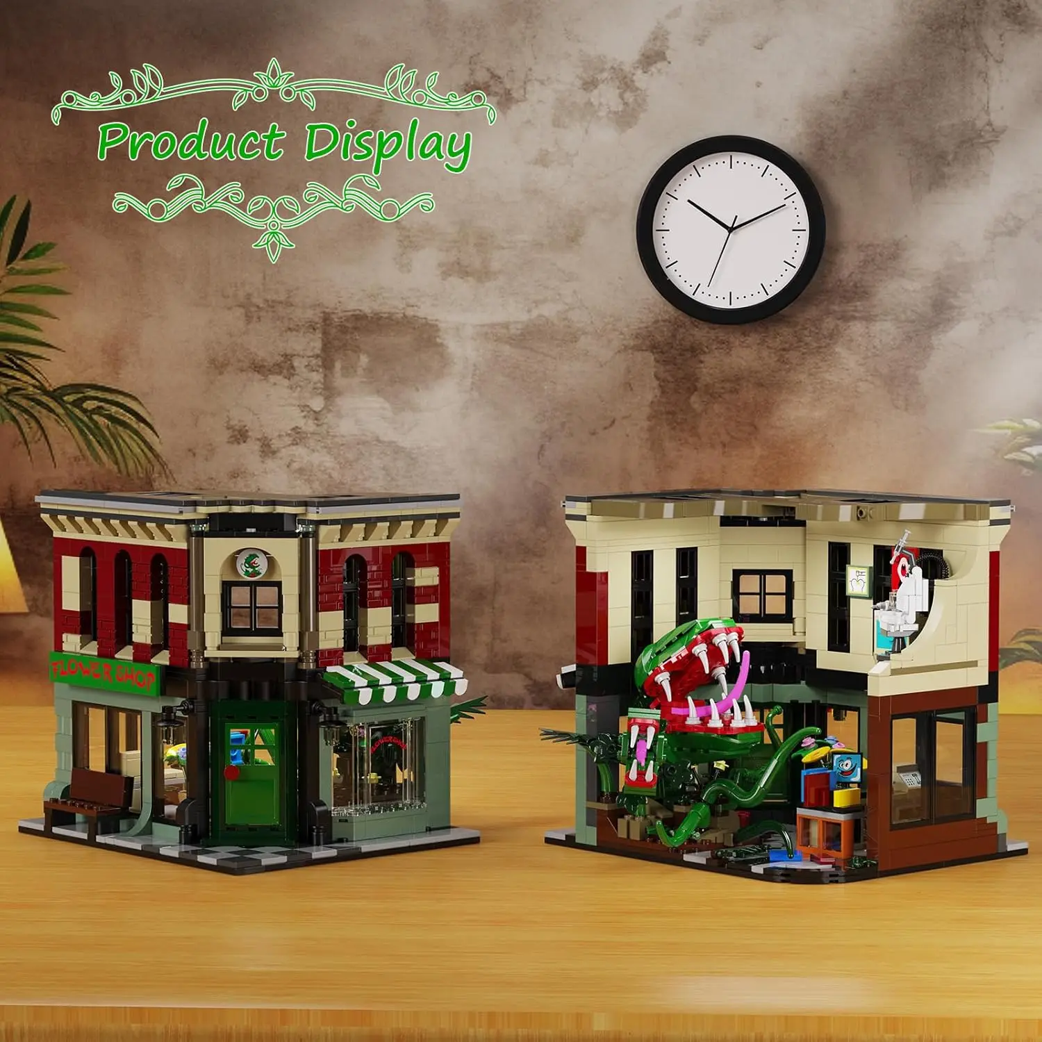 مجموعة بناء بيت نبات أودري 2 سمكة البيرانا، مجموعة زهور البيرانا لمتجر الرعب، مجموعة ألعاب إبداعية هدية عيد الميلاد للأطفال #5