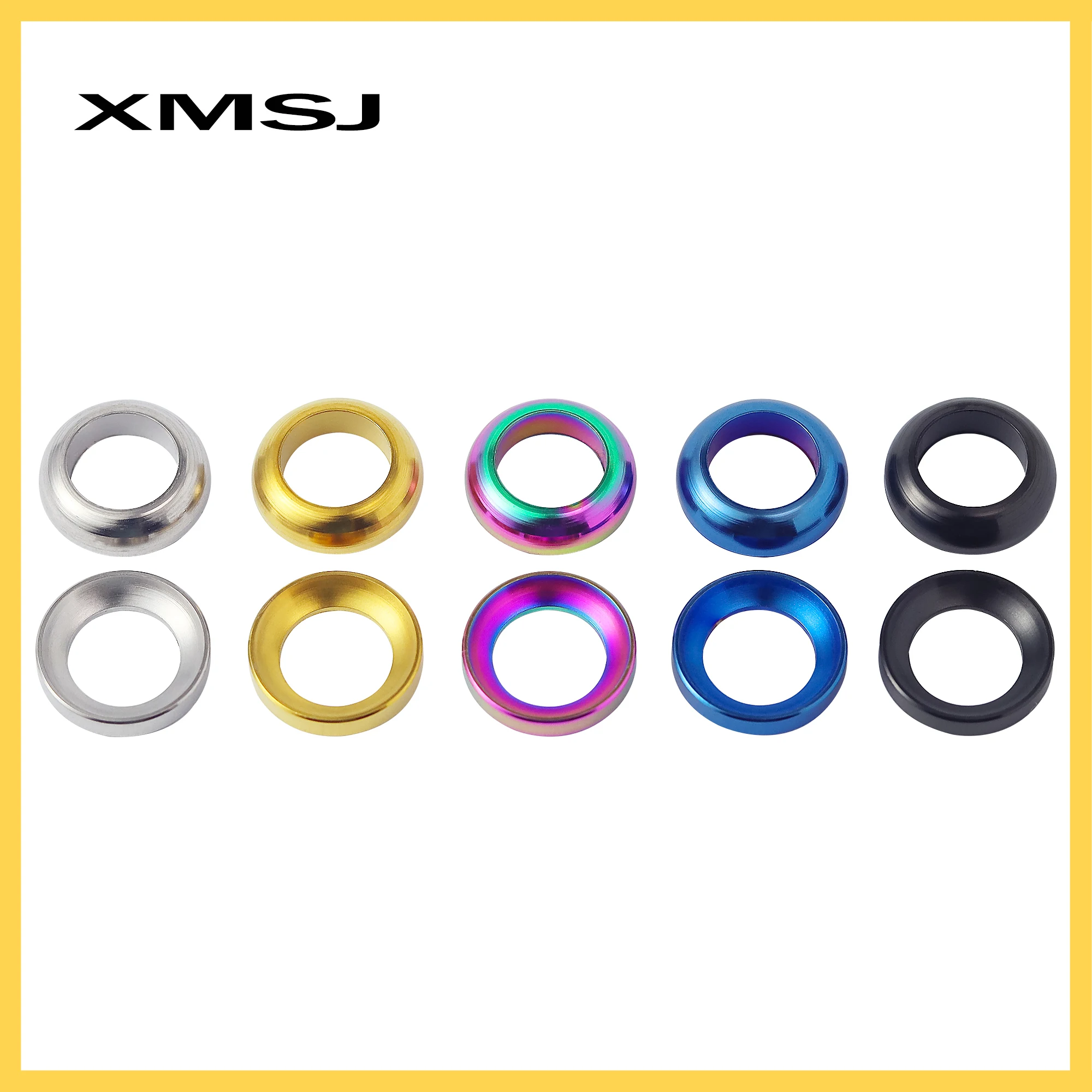 XMSJ Disc Brake Caliper Mount Adapter Washer Spacer M6 Concave Convex Gasket Ring For Mountain BMX Bike Adaptor Gasket 4 PCs/Set