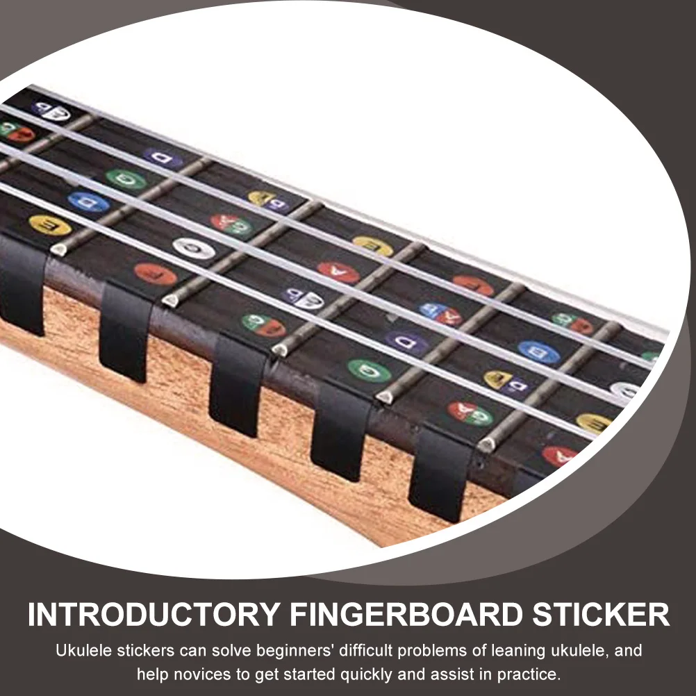 

2Sets Guitar Scale Stickers Practical PVC Musical Note Labels Easy Install Guide for Beginners Useful Fingerboard Accessory