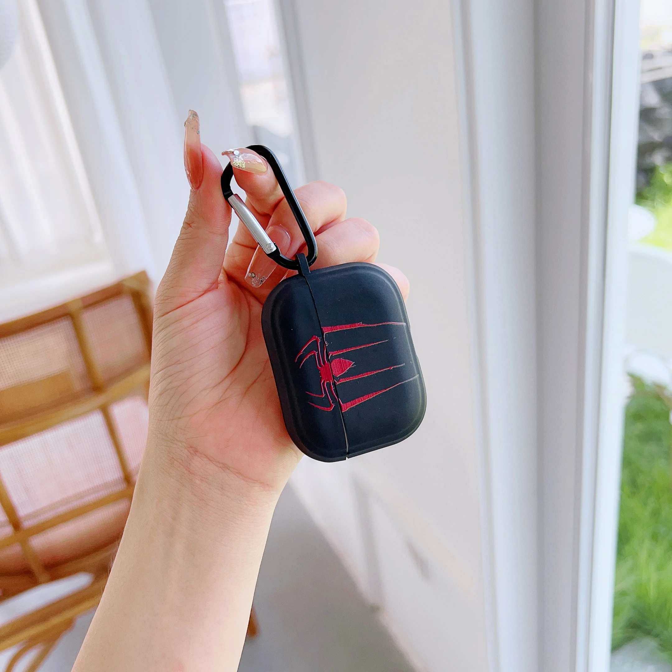 Wireless Bluetooth Earphone Cover For AirPods 1 2 3 Pro 2nd Generation Case Gift For Friends Red Spider Case Man Black And White