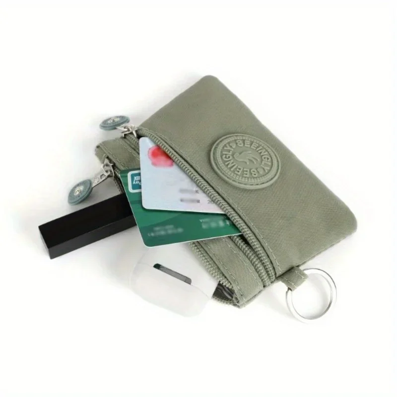 Neue Wasserdichte Mini Solide Leinwand Münze Taschen Kreditkarte Halter Schlüssel Kopfhörer Tasche Geldbörse Studenten Bus ID Lagerung Taschen