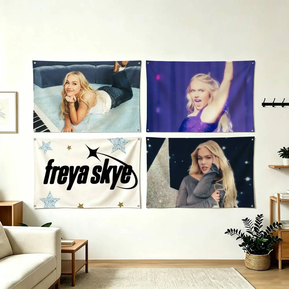 F-Freya Skye Pop Singer Flag Suitable For Party Club Outdoor Interior Wall Decoration Banner Fans Gift