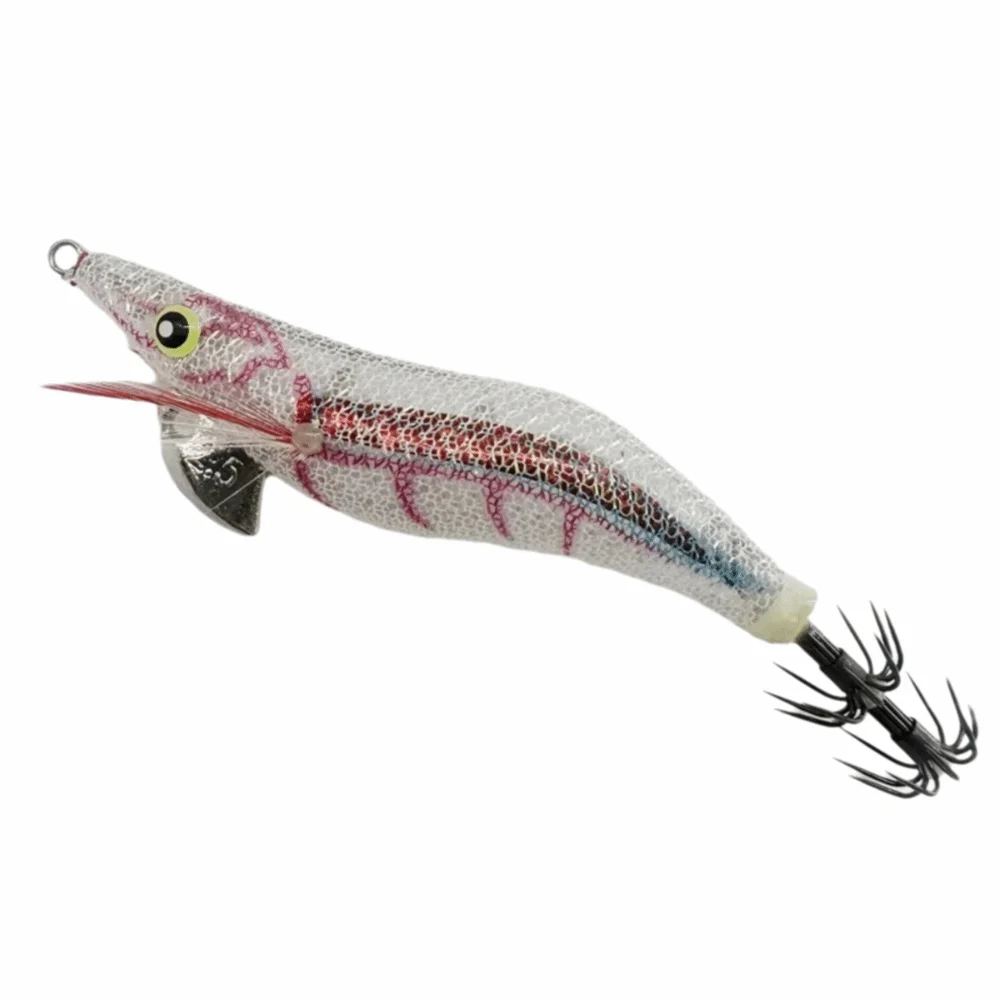 

Wooden Material Wooden Shrimp Lure UV Coating 2.5 Size UV Octopus Lure Jig Design Hook Included Squid Hook Jig Shrimp Fishing