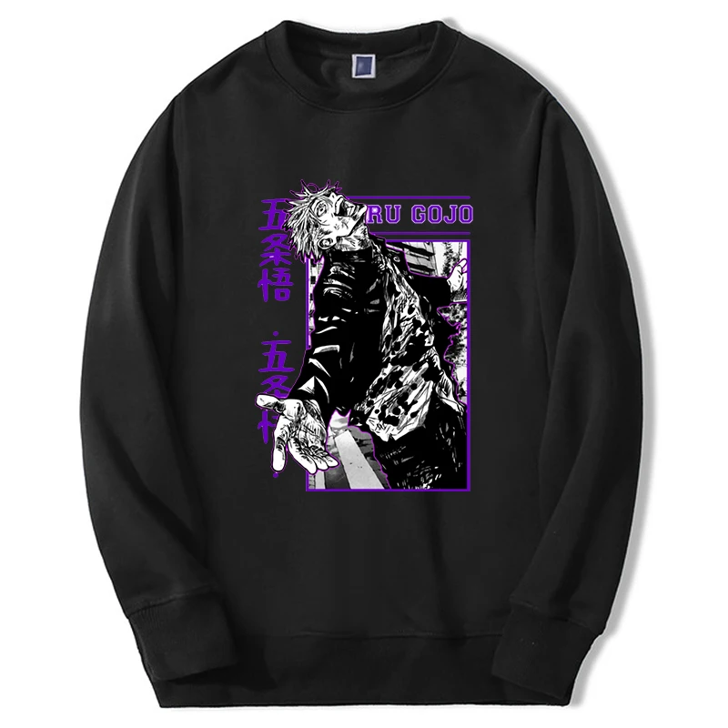 

Jujutsu Kaisen Sweatshirts Gojo Satoru Anime Manga Graphic Men Women Hoodies Loose Crewneck New Tracksuit Harajuku Men Moletom