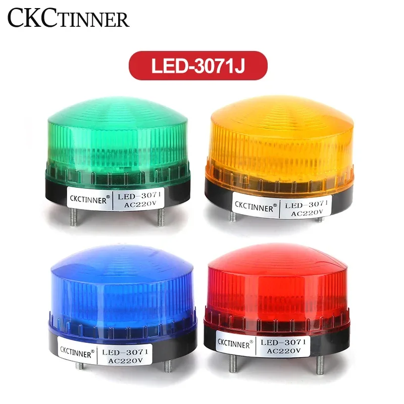 Strobe Signal Warning light 12V 24V 220V LED-3071J Flashing Round  Light  Indicator light Security Warning With Buzzing Alarm