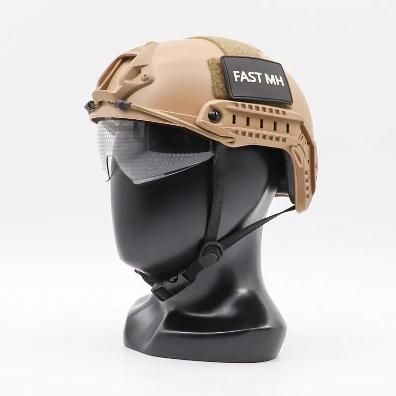 FAST Tactical Helmet MH Goggles Edition Helmet Protective Equipment Cycling Military Fan Light Rail Helmet 2026
