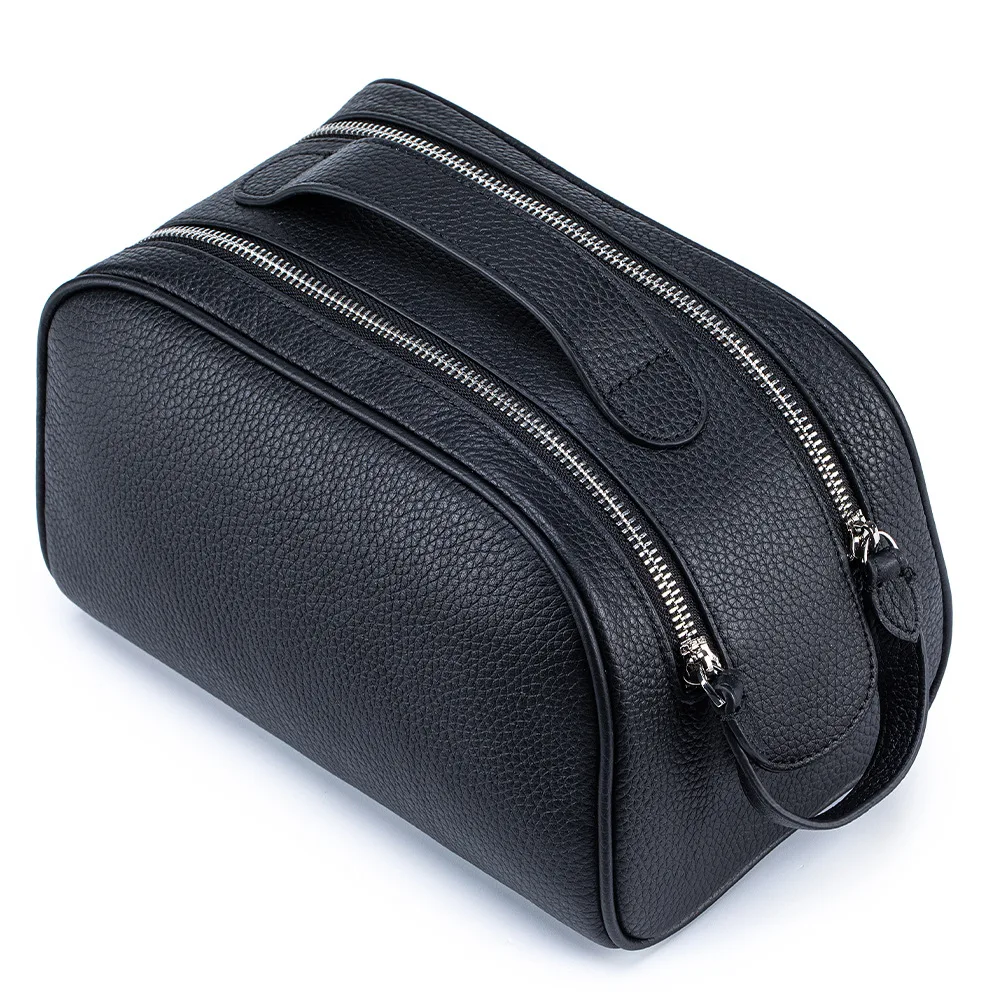 Lady Handbag Cowhide High-End Travel Large Capacity Makeup Bag Genuine Leather Soft Toiletry Bag Luxury Storage Bag For Woman