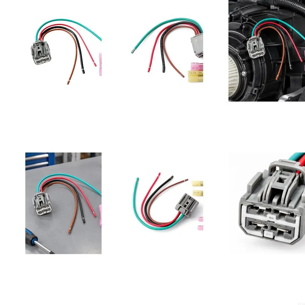 Automotive HVAC Blower Motor Pigtail for F250 2017-2022 Ordinary-Pliers Installation, with Four Color-Coded Leads and D7YA