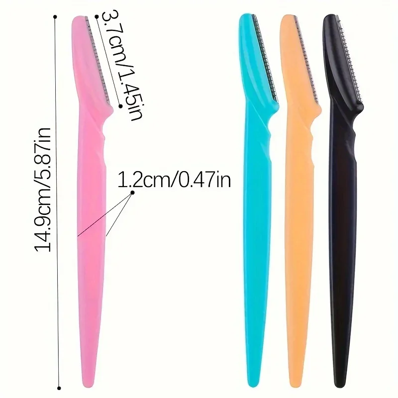 3/5/6/12/24Pcs Multifunction Eyebrow Razor Kit - Precise Trimming, Shaping,Facial Hair Removal Tool with Easy Grip Handle image 6