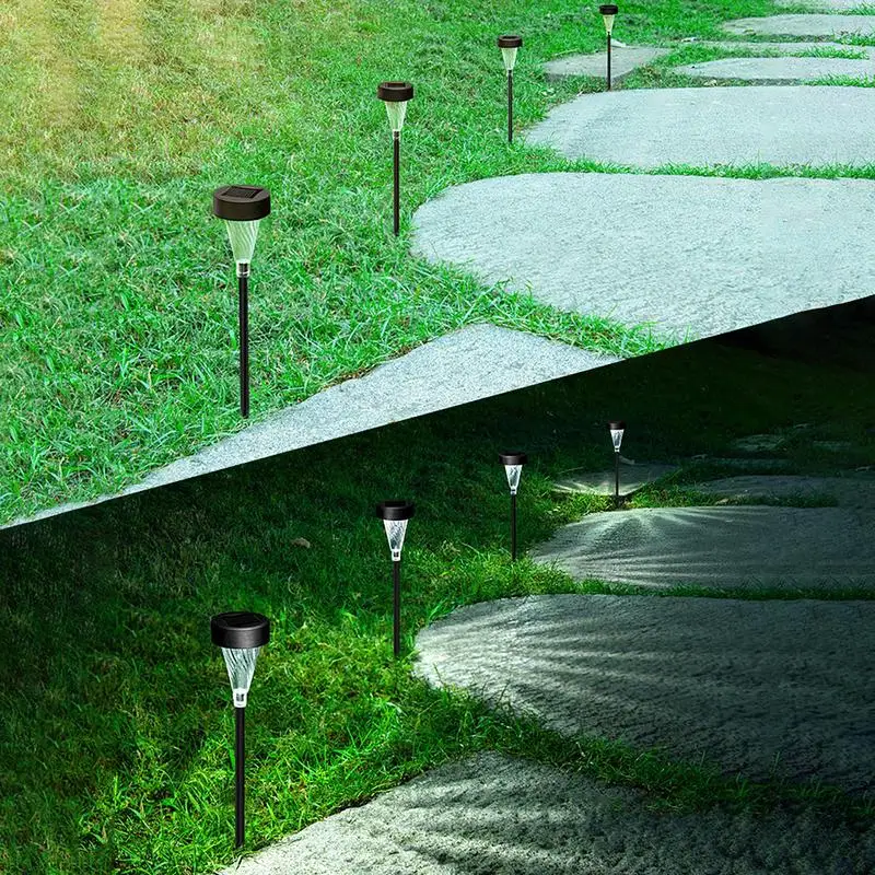 Landscape Path Lights Waterproof Auto On/Off Solar Garden Lights Elegant Garden Decoration 2pcs LED Lawn Light Ground Lamp For