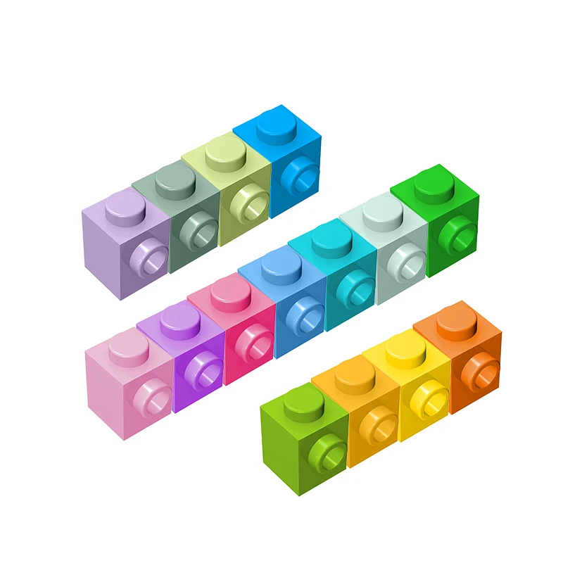 Gobricks 10 pièces Moc 87087 assemble des particules 1x1 bloc blocs de construction bricolage avec bosses compatibles avec les jouets éducatifs pour les enfants