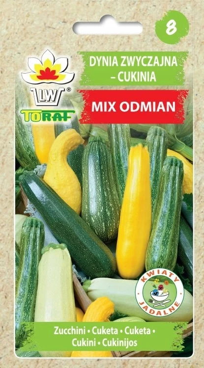 Zucchini MIX VARIETY Zaden 3G Toraf 34 Pompoen