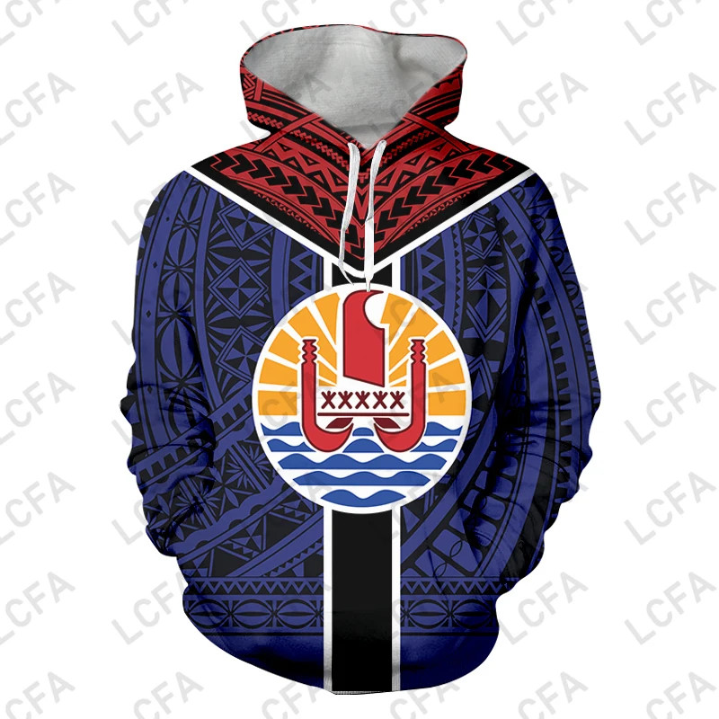 2022 Harajuku 3D Printed Polynesia Tahiti Country Art Flag Hoodies Men Mens Hooded Sweatshirt Fleece Pullover Streetwear Sports