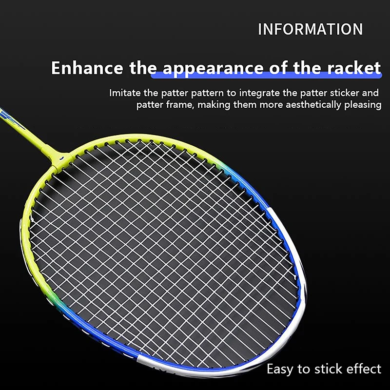 DIY Badminton Racket Head Protector Multi Color Anti-friction Simple Removable Portable Frame String Tape