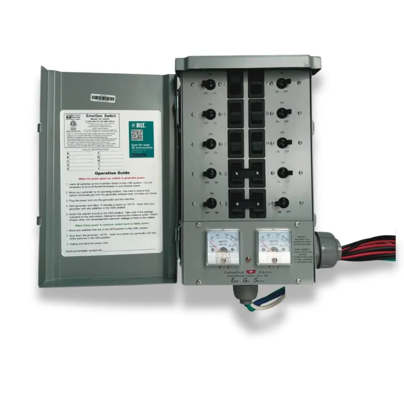 EmerGen Transfer Switch - 50 Amp, 10-Circuit, 12500 Watts, for Generator