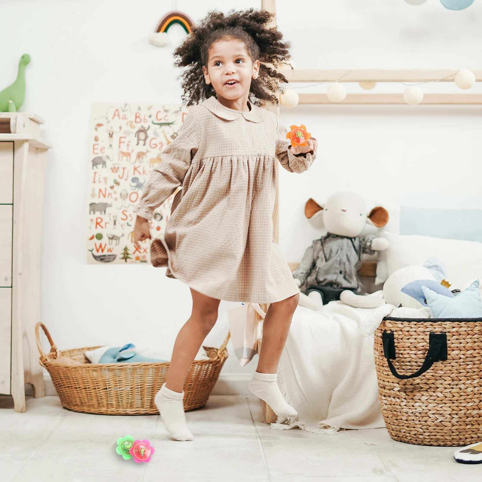 dessus en plastique clignotant peg-top enfants top de jeu pour les enfants
