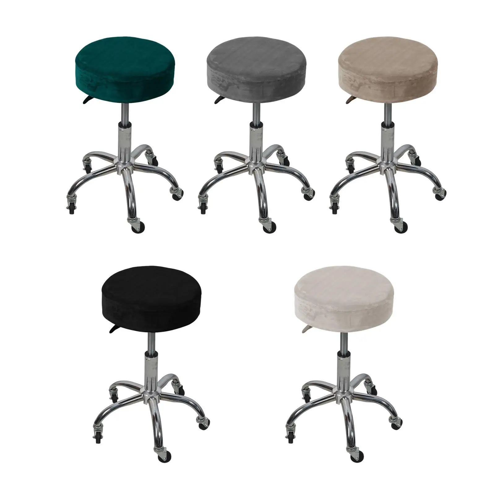 Round Stool Cover Washable Replacements Cover Chair Slipcover Seat Cushion Covers for Cafe